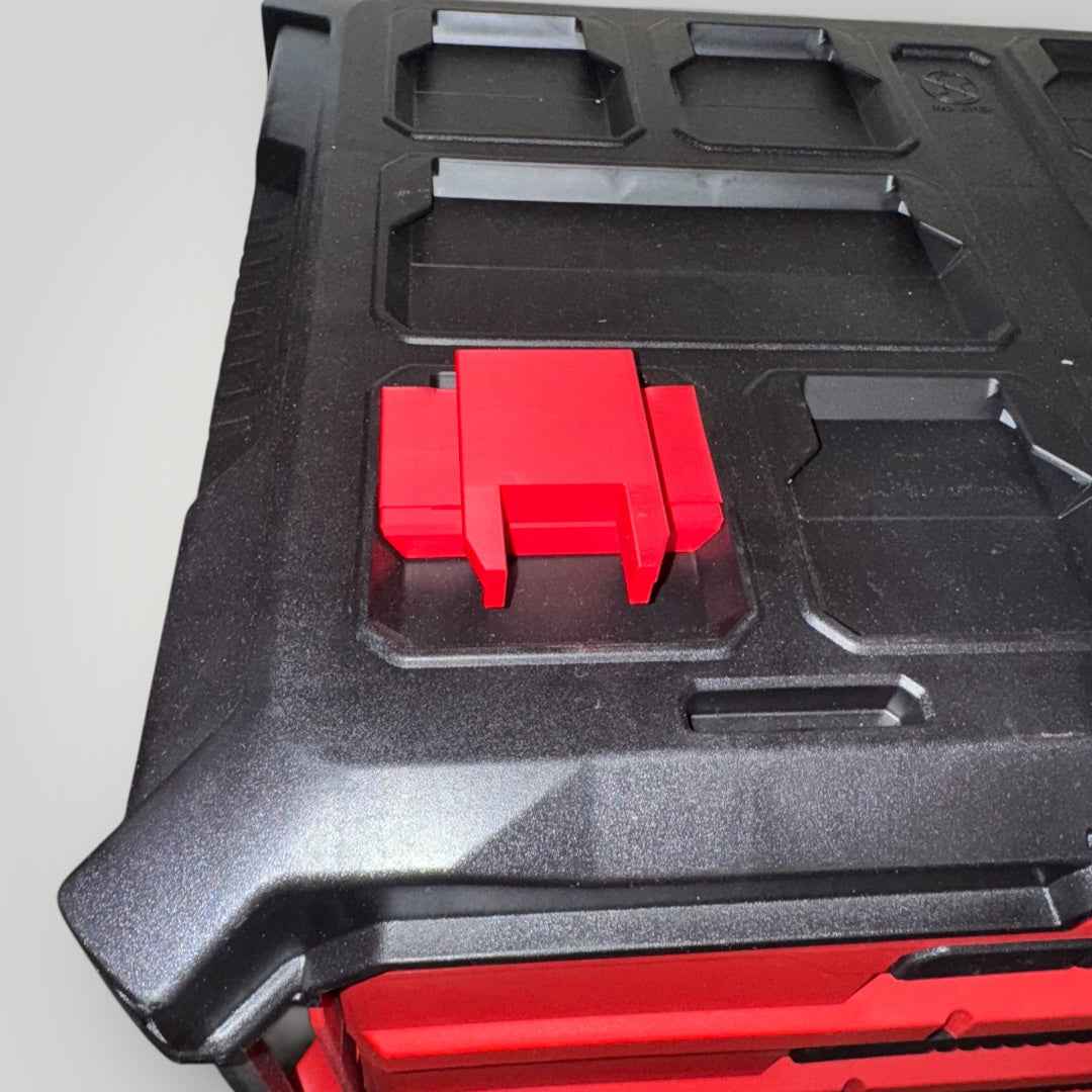 Mount for Milwaukee M18 Power Tools | Packout Wall & Organizer Box Compatible | Battery Slot Slide Mount