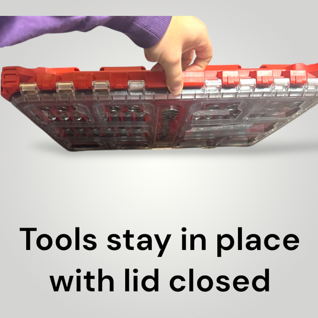 PACKOUT Insert for Milwaukee Socket Set | 3/8" Drive 56PC, Dual-Color