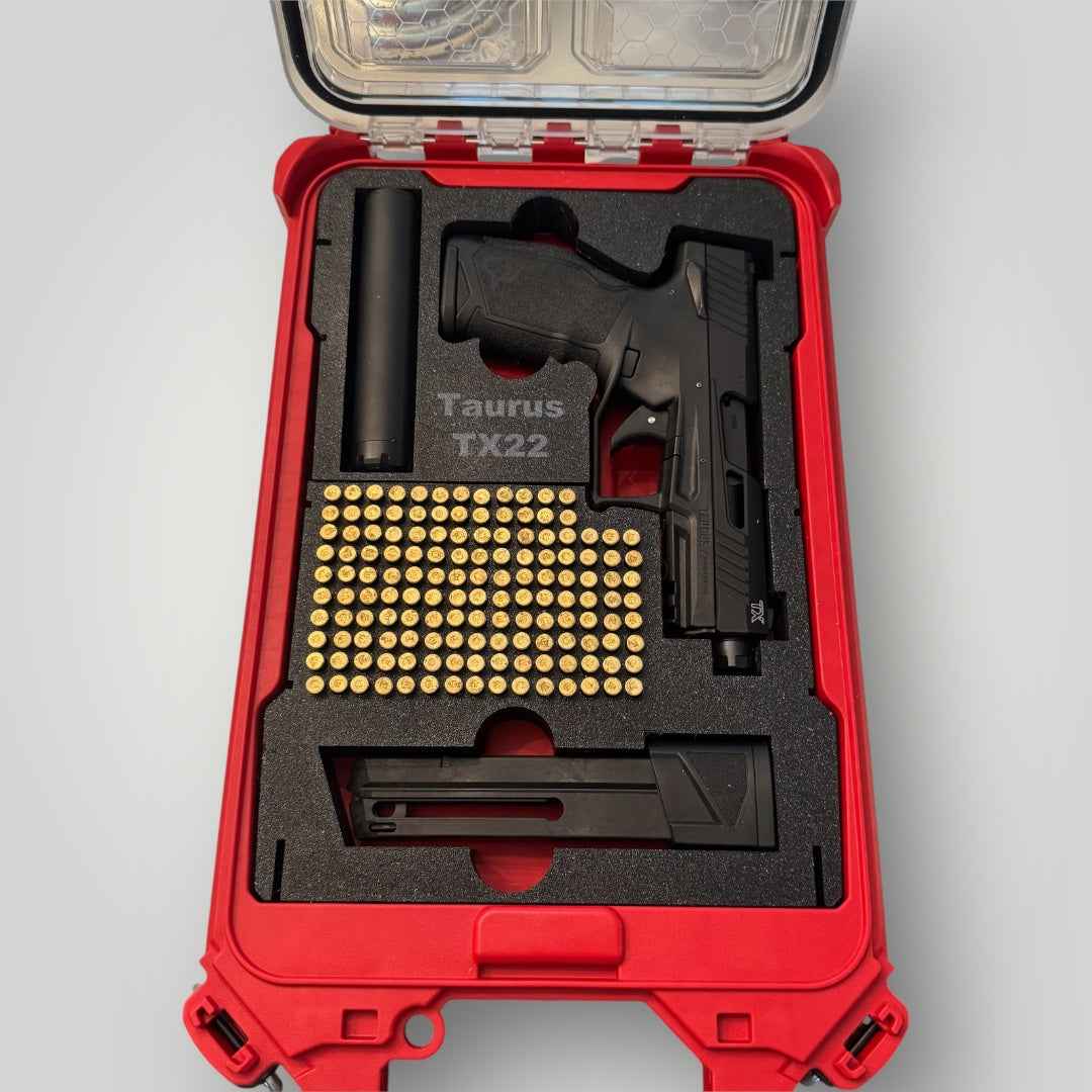 Custom Taurus Pistol Insert for Milwaukee Packout (48-22-8436) – Holds 1 Handguns, 1 Magazine, & 50 rounds