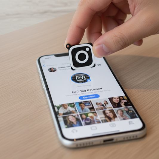 Custom 3D Printed NFC Social Media Keychain - BAMprecision