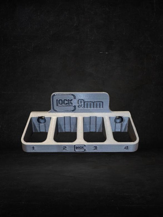 Glock magazine wall mount - Holds 4 9mm Mags