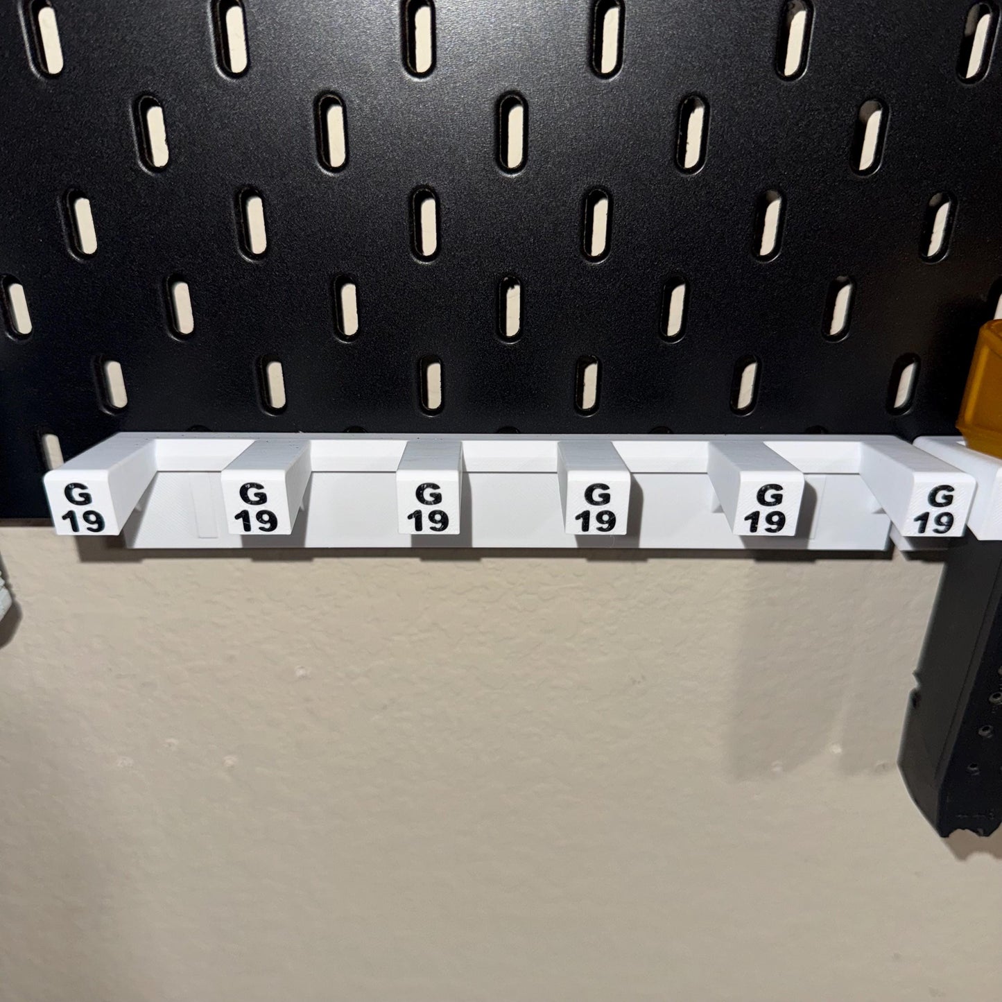 Glock Magazine Mount for IKEA SKADIS | Holds 3 Glock Magazines