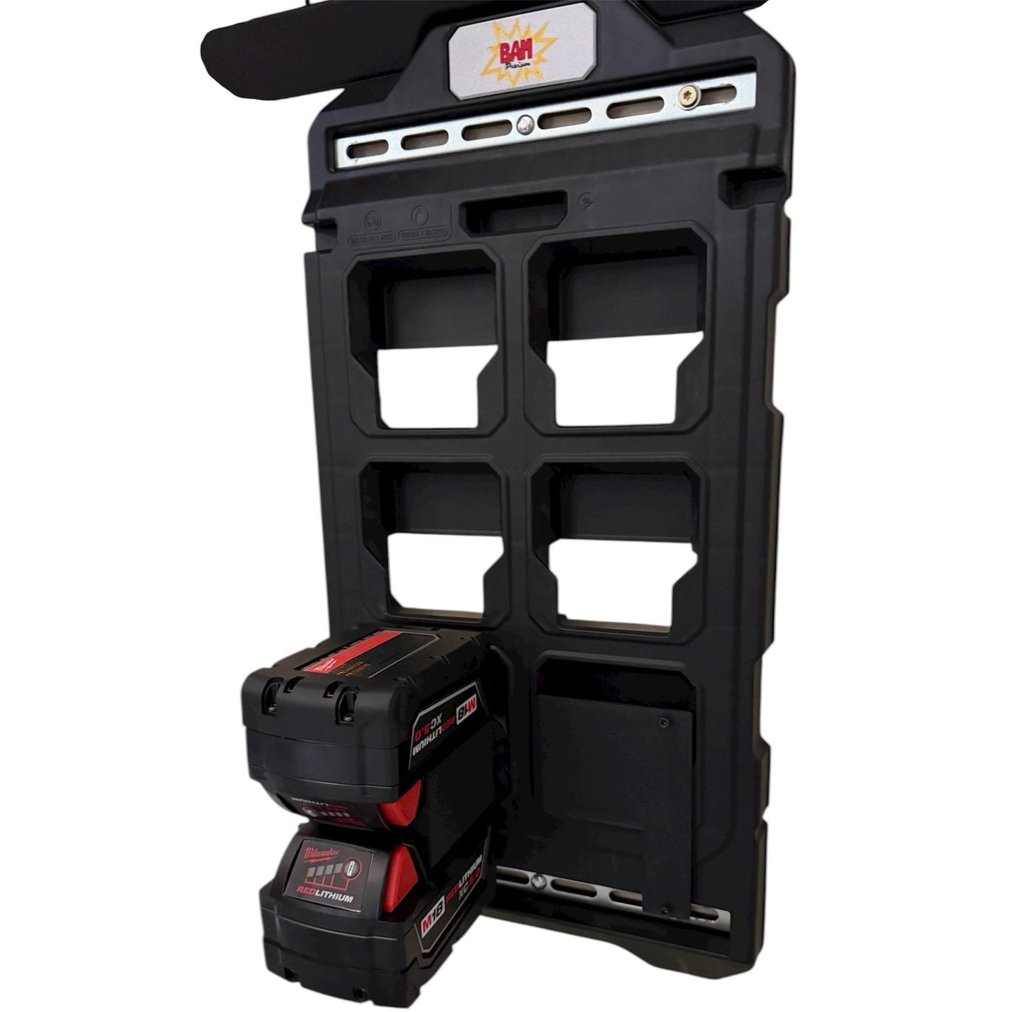 Quick-Detach Packout Wall Mount for Milwaukee M18/M12 Charger (Model # 48-59-1812) | 3 Orientation Options