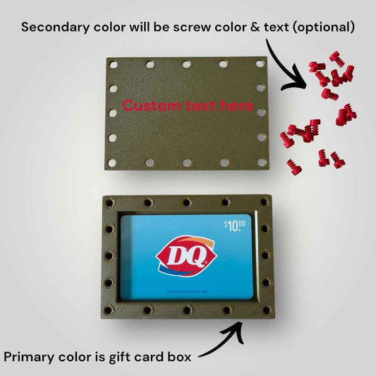 3D Printed Gift Card Box: Nested Screw Puzzle, Gag Gift Challenge
