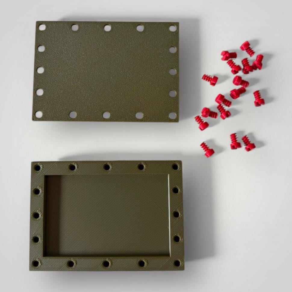 3D Printed Gift Card Box: Nested Screw Puzzle, Gag Gift Challenge