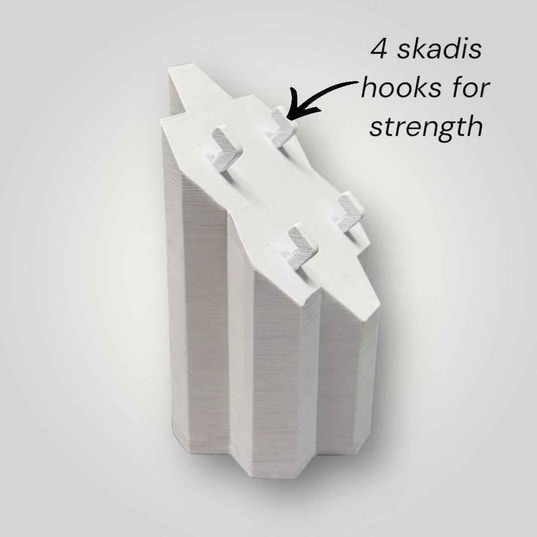 Hexagonal 7-Compartment IKEA SKADIS Organizer | 45 Degree Angled Tool & Pen Holder