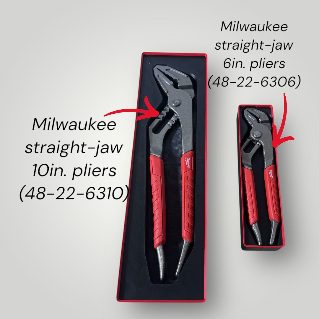 Tool Box Organizer for Milwaukee 10" Straight-Jaw Pliers | Gridfinity Modular Bin