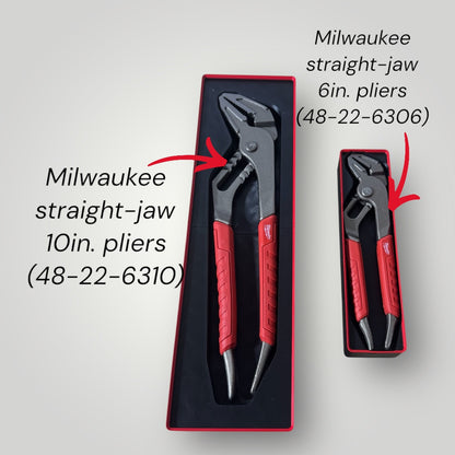 Tool Box Organizer for Milwaukee 10" Straight-Jaw Pliers | Gridfinity Modular Bin