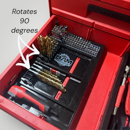 Modular Hex Bit Drawer Organizer Insert | Milwaukee Packout 2 & 3 Drawer (48-22-8442 / 48-22-8443)