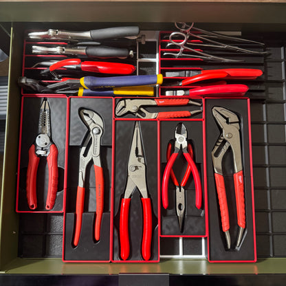 Tool Box Organizer for Milwaukee 10" Straight-Jaw Pliers | Gridfinity Modular Bin