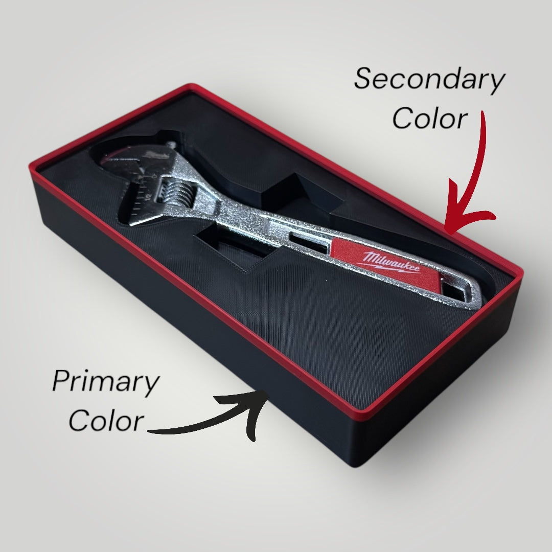 Tool Box Organizer for Milwaukee 6" Adjustable Wrench (48-22-7406) | Gridfinity Modular Tray