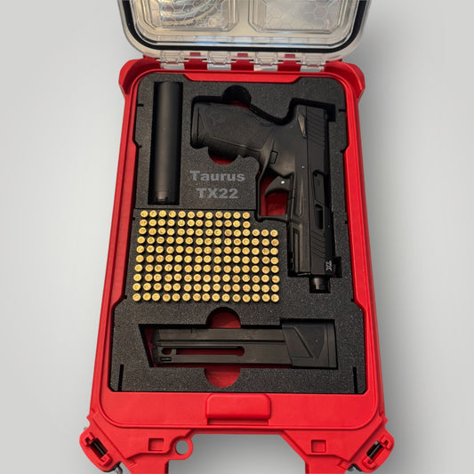 Custom Taurus Pistol Insert for Milwaukee Packout (48-22-8436) – Holds 1 Handguns, 1 Magazine, & 50 rounds