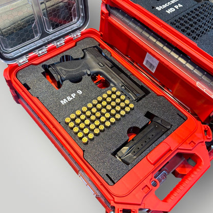 Custom Smith & Wesson Pistol Insert for Milwaukee Packout (48-22-8436) – Holds 1 Handgun, 1 Magazine, & 50 rounds