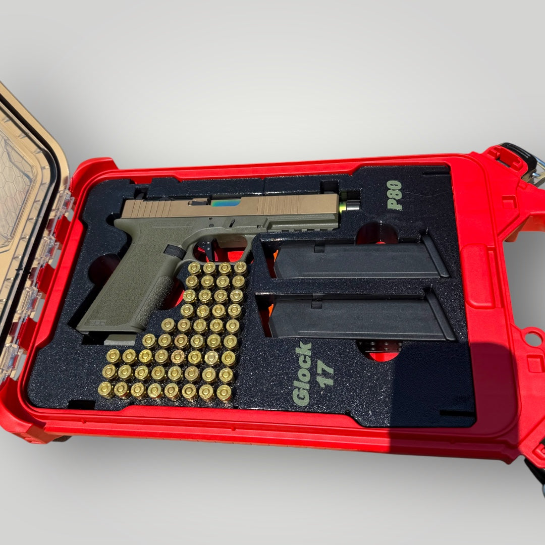 Custom Glock Pistol Insert for Milwaukee Packout (48-22-8436) – Holds 1 Handguns, 1 Magazine, & 50 rounds