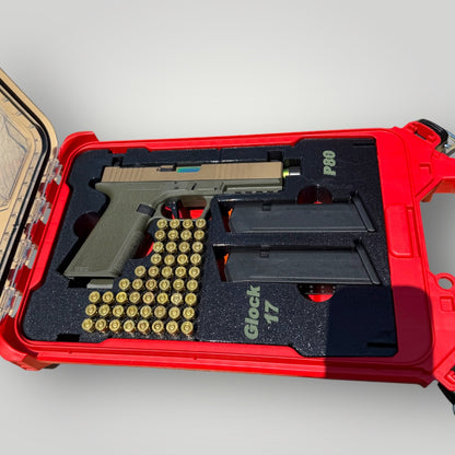 Custom Glock Pistol Insert for Milwaukee Packout (48-22-8436) – Holds 1 Handguns, 1 Magazine, & 50 rounds