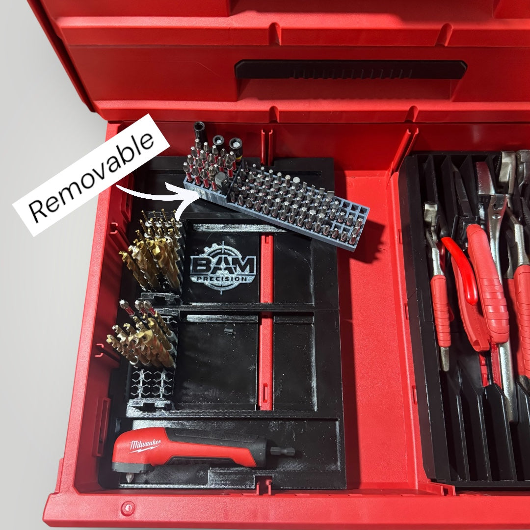 Modular Hex Bit Drawer Organizer Insert | Milwaukee Packout 2 & 3 Drawer (48-22-8442 / 48-22-8443)