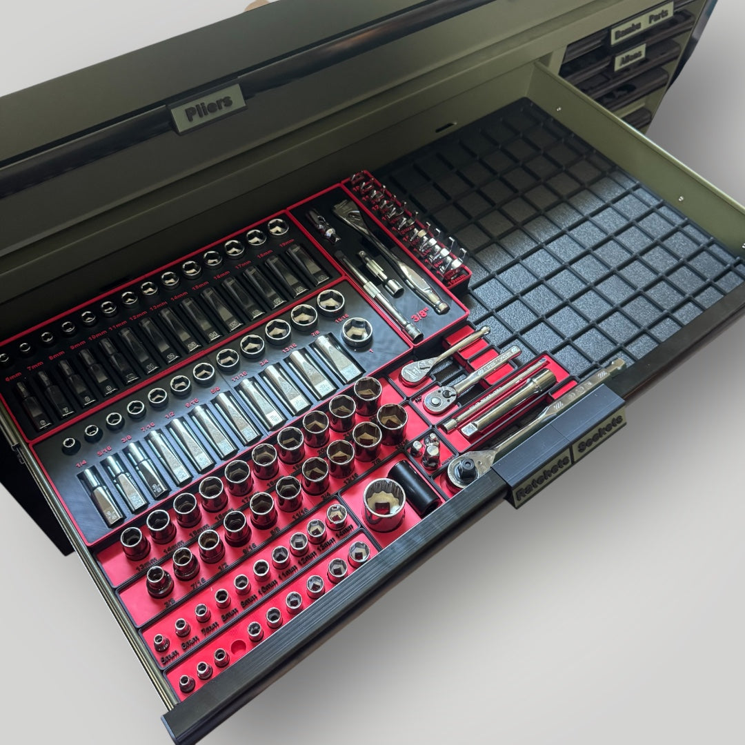 Custom Husky Tool Chest Drawer Organizer Base: Modular "Gridfinity" System for Husky 52in. x 20in. Tool Chest - BAMprecision