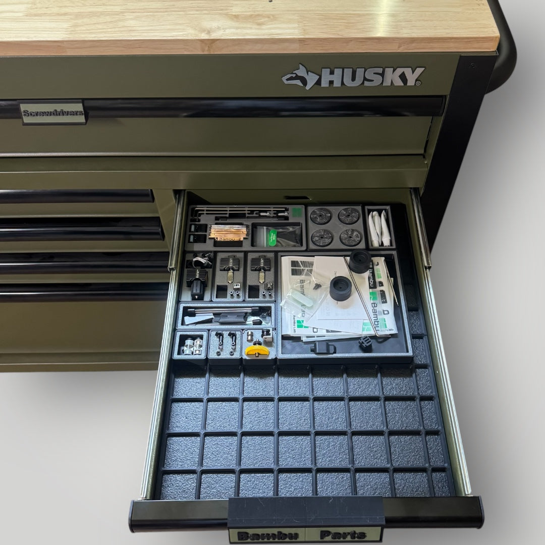 Custom Husky Tool Chest Drawer Organizer Base: Modular "Gridfinity" System for Husky 52in. x 20in. Tool Chest - BAMprecision