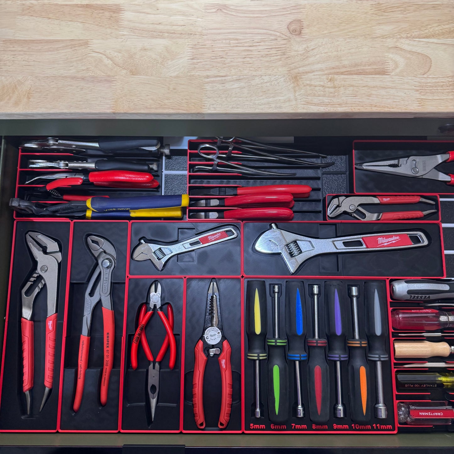 Custom Husky Tool Chest Drawer Organizer Base: Modular "Gridfinity" System for Husky 52in. x 20in. Tool Chest - BAMprecision