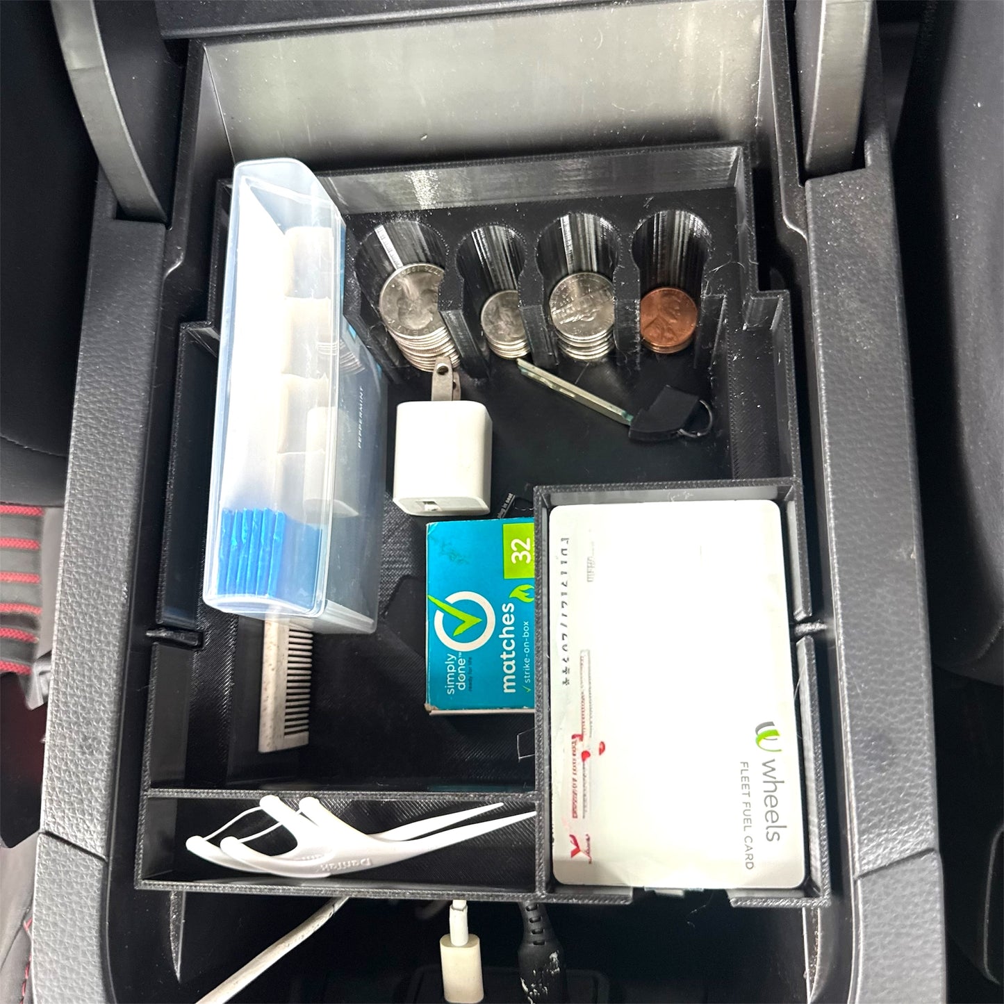 Toyota RAV4 Center Console Organizer (2019-2025) - 3D Printed PETG Hidden Storage