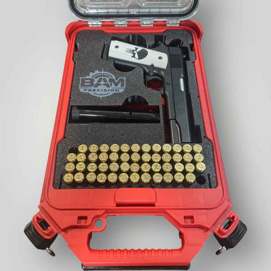 Custom Colt Pistol Insert for Milwaukee Packout (48-22-8436) – Holds 1 Handgun, 1 Magazine, & 50 rounds
