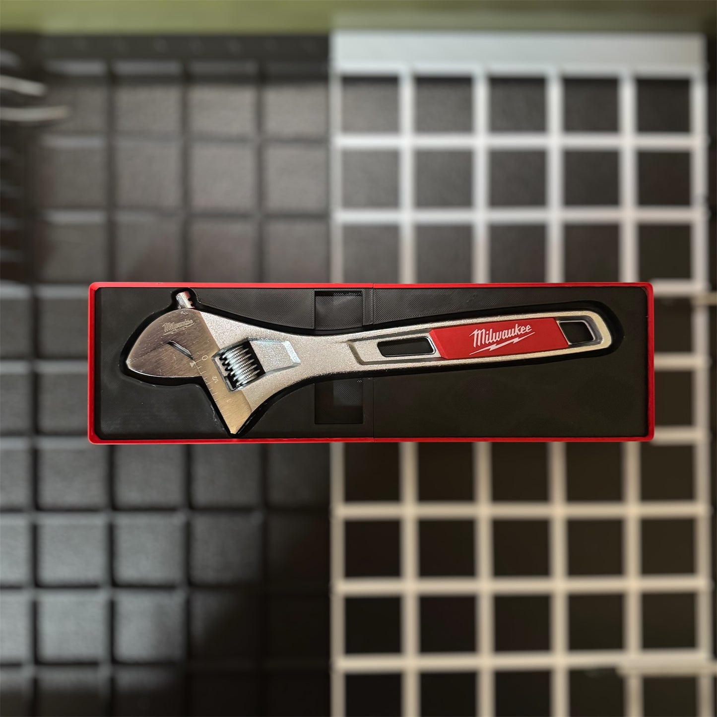 Tool Box Organizer for Milwaukee 10" Adjustable Wrench (48-22-7410) | Gridfinity Modular Tray