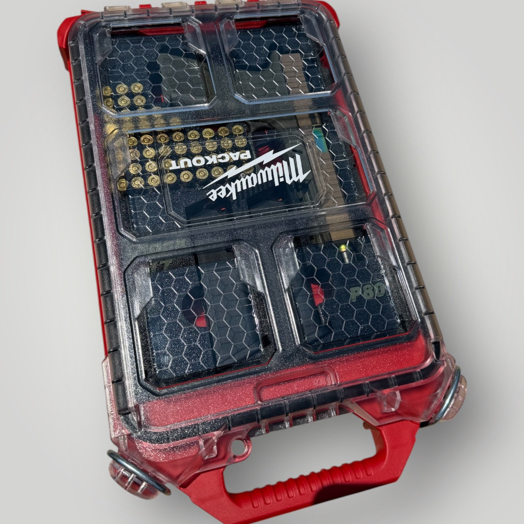 Custom Glock Pistol Insert for Milwaukee Packout (48-22-8436) – Holds 1 Handguns, 1 Magazine, & 50 rounds