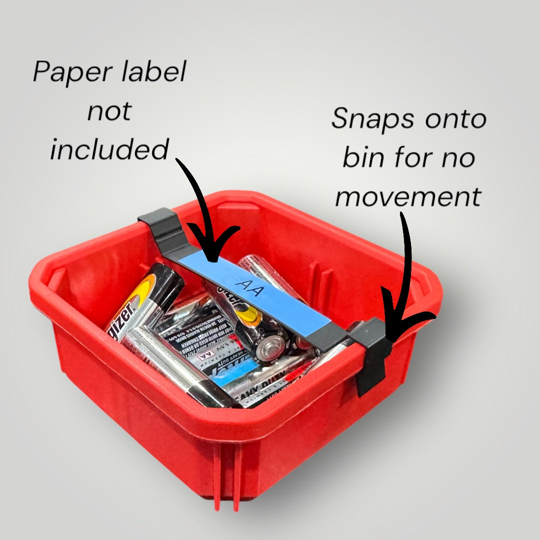 Label Strips for Milwaukee Packout Shallow Bins – Custom-Fit, Low-Profile Design