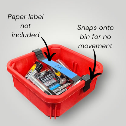 Label Strips for Milwaukee Packout Shallow Bins – Custom-Fit, Low-Profile Design