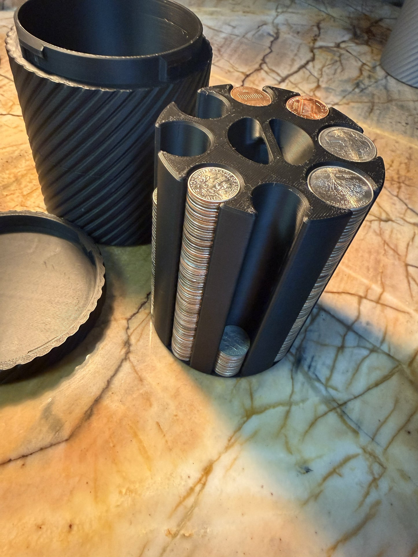 Coin Organizer / Jar / Customizable / 5"x4.25"