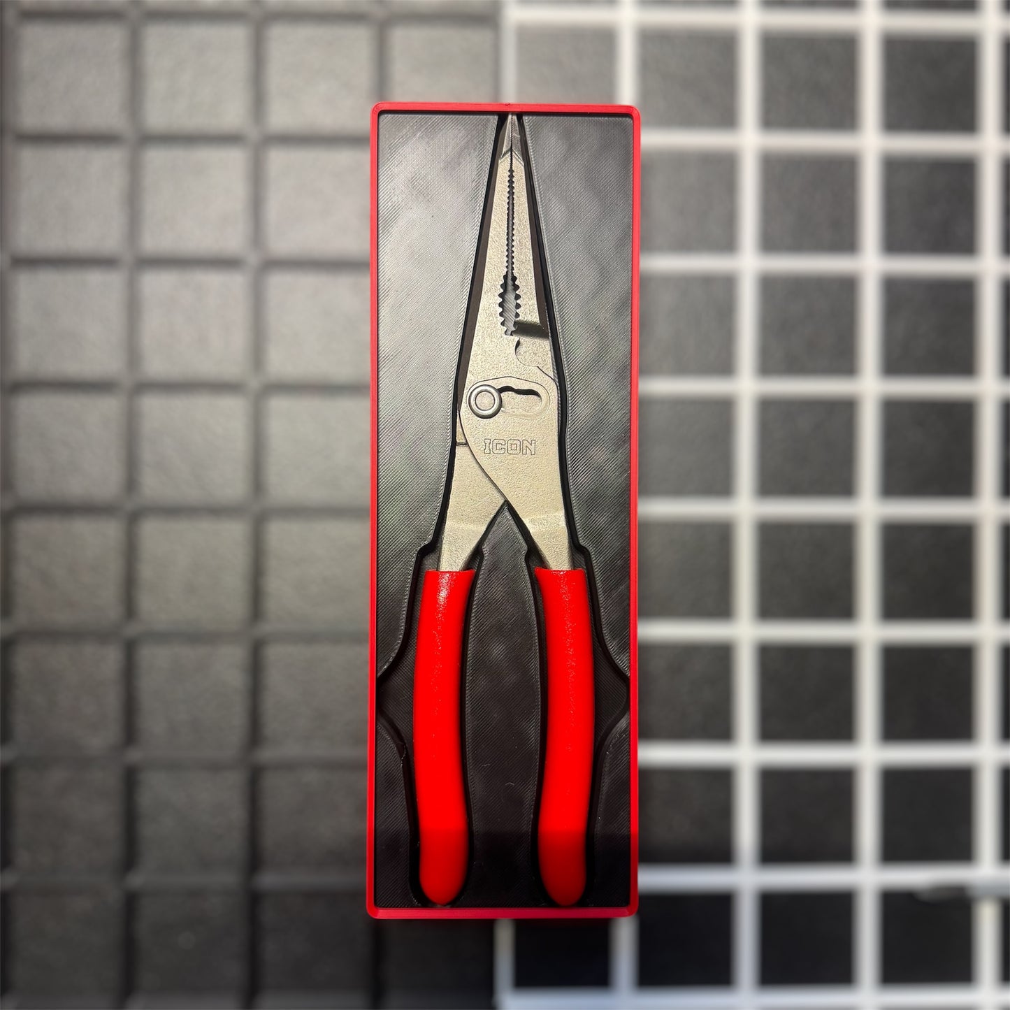 Tool Box Organizer for Icon 9" Long-Nose Slip-Joint Pliers (70612) | Gridfinity Modular Tray