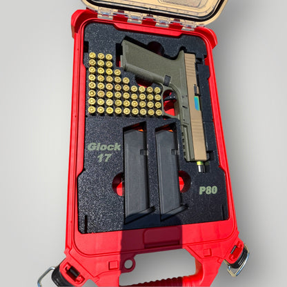 Custom Glock Pistol Insert for Milwaukee Packout (48-22-8436) – Holds 1 Handguns, 1 Magazine, & 50 rounds