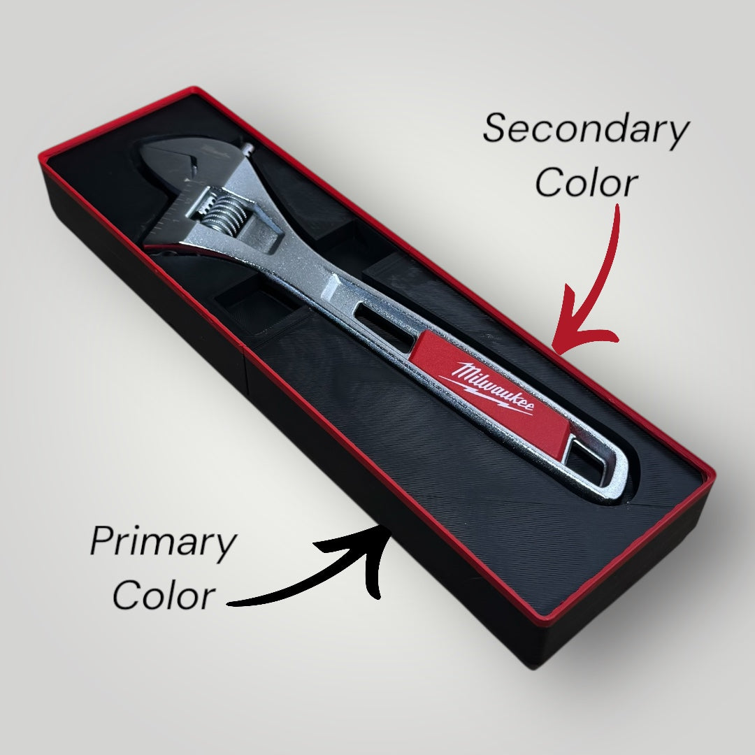 Tool Box Organizer for Milwaukee 10" Adjustable Wrench (48-22-7410) | Gridfinity Modular Tray