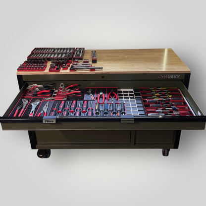 Custom Husky Tool Chest Drawer Organizer Base: Modular "Gridfinity" System for Husky 52in. x 20in. Tool Chest - BAMprecision