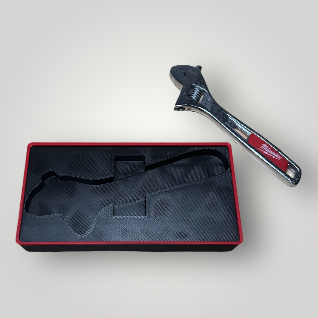 Tool Box Organizer for Milwaukee 6" Adjustable Wrench (48-22-7406) | Gridfinity Modular Tray