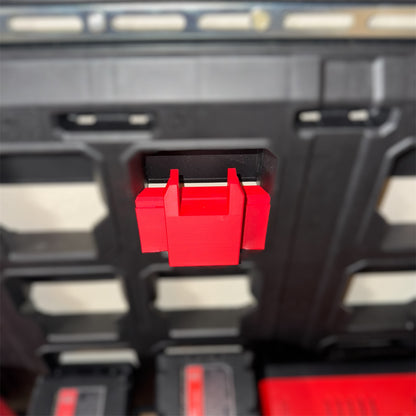 Mount for Milwaukee M18 Power Tools | Packout Wall & Organizer Box Compatible | Battery Slot Slide Mount