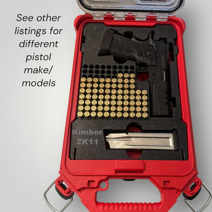Custom Glock Pistol Insert for Milwaukee Packout (48-22-8436) – Holds 1 Handguns, 1 Magazine, & 50 rounds