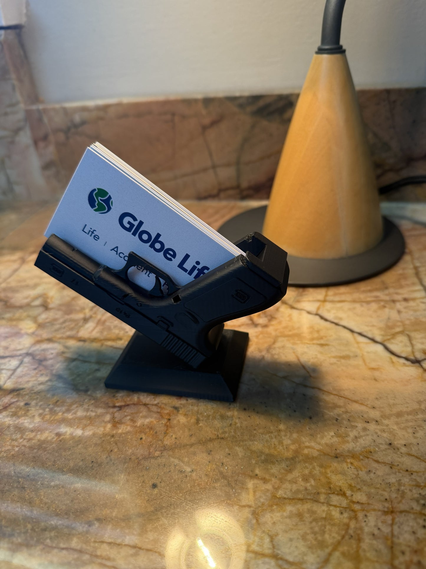 Pistol Shaped Business Card Holder