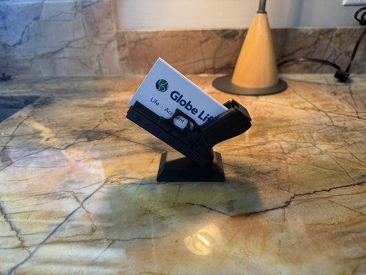 Pistol Shaped Business Card Holder