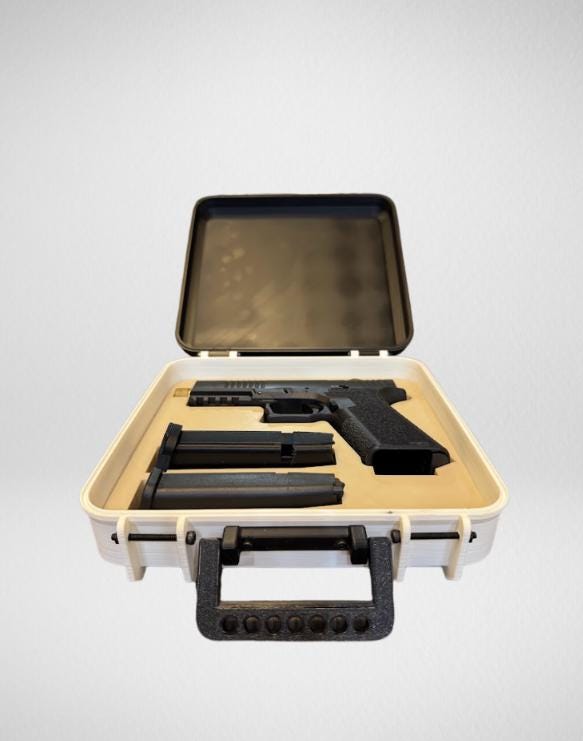 Gun Case Insert - 3D printed hard case insert for Pistols