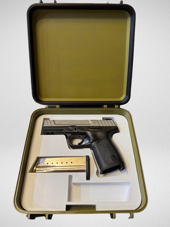 Gun Case Insert - 3D printed hard case insert for Pistols