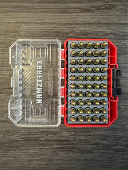 Ammo Insert for Craftsman/Dewalt Bit Boxes – 50-Round Pistol Ammo Holder