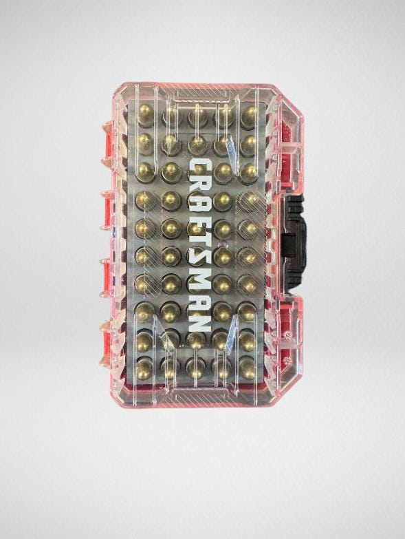 Ammo Insert for Craftsman/Dewalt Bit Boxes – 50-Round Pistol Ammo Holder