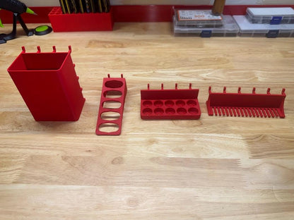 Custom Pegboard Attachments - Modular Set for Files, Bits, Pliers & More