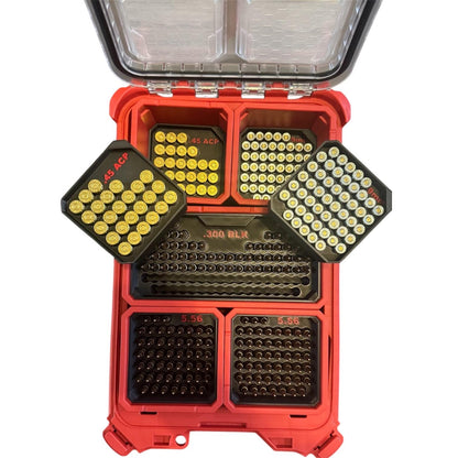 Ammo Inserts for Milwaukee Packout 48-22-8435 | Pistol & Rifle Caliber Storage Trays