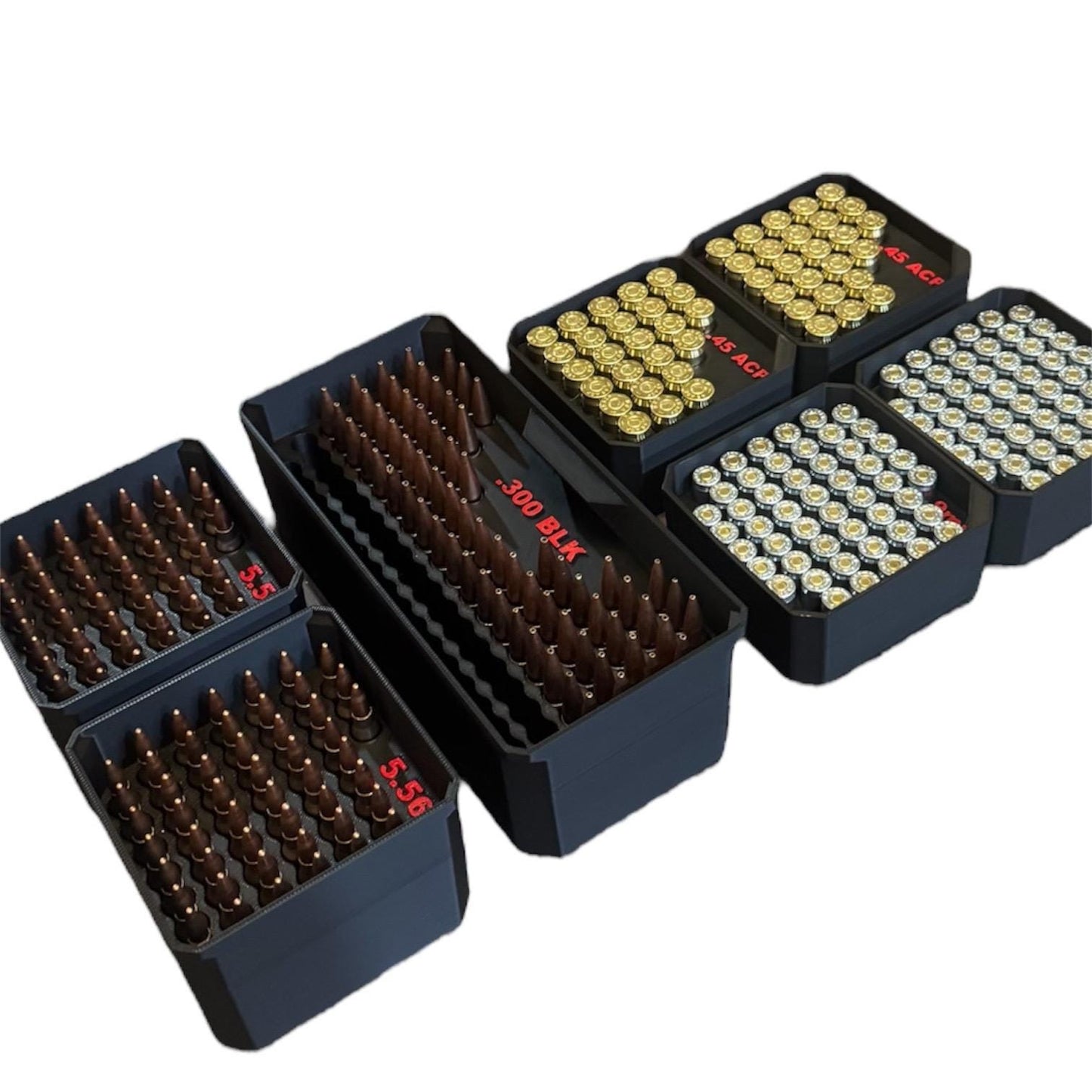 Ammo Inserts for Milwaukee Packout 48-22-8435 | Pistol & Rifle Caliber Storage Trays