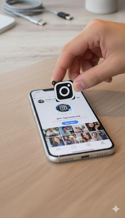 Custom 3D Printed NFC Keychain: Social Media, WiFi, Contact Info