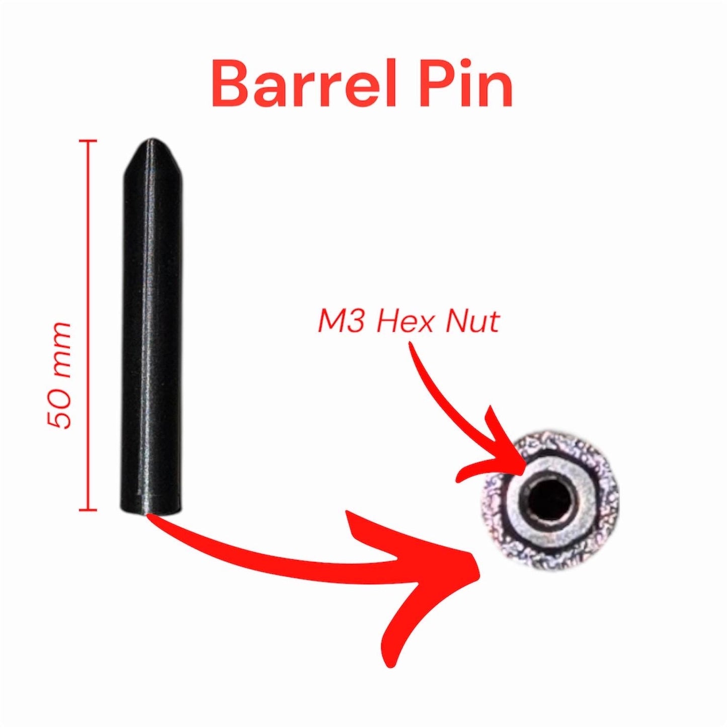 Universal Pistol Wall Mount | 3D Printed Base + Interchangeable Barrel Pins | Various Orientation Options