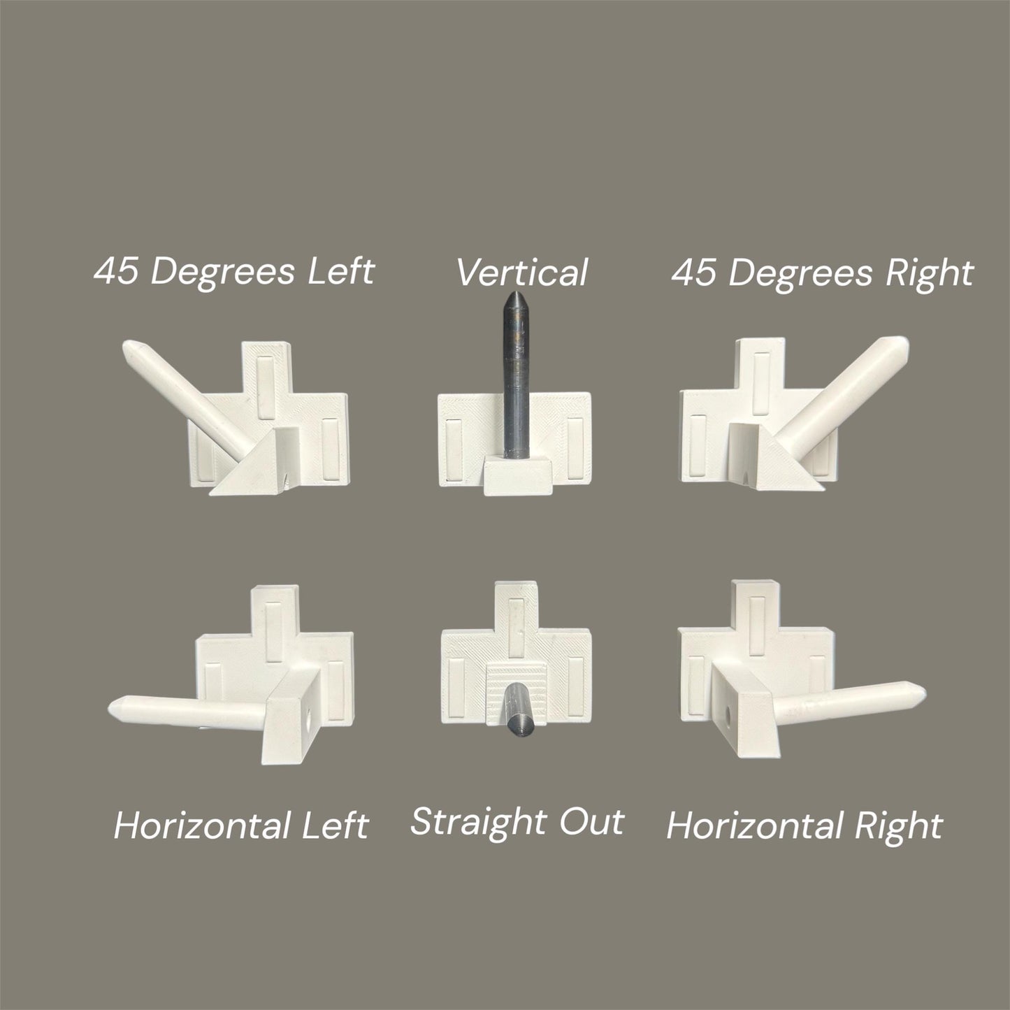 Universal Pistol Wall Mount | 3D Printed Base + Interchangeable Barrel Pins | Various Orientation Options