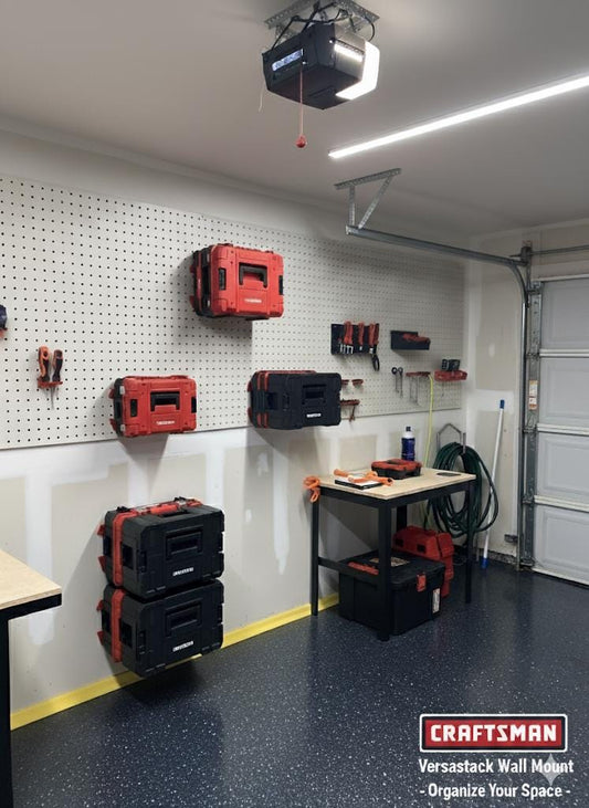 Craftsman VersaStack / DeWalt Tstak Wall Mount – 3D Printed Quick-Detach Mounting Bracket